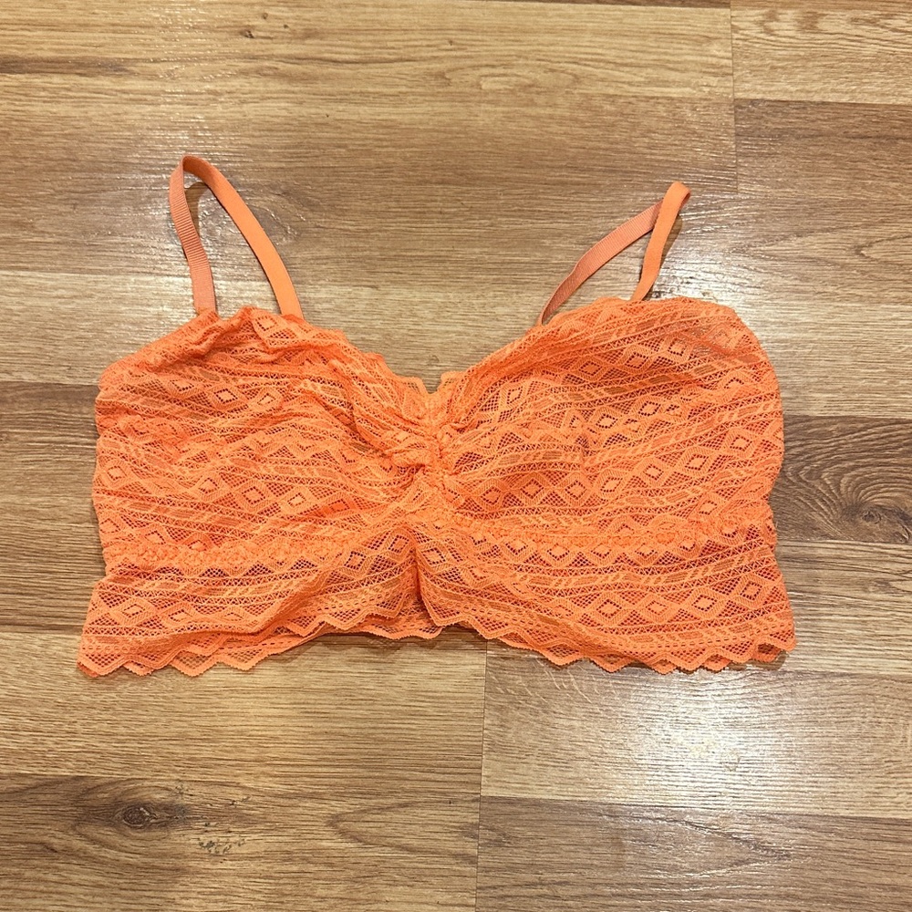 Victoria's Secret Vibrant Orange Lace Bandeau